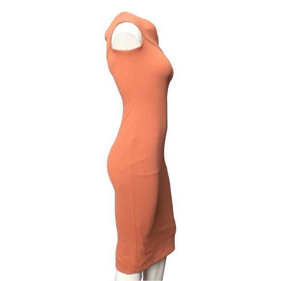 Dress the Population Off-Shoulder Midi Dress in Coral - Picture 3 of 6